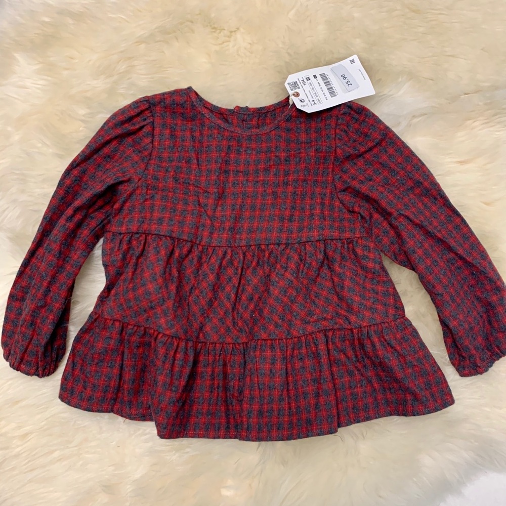 New! Zara Girls Checkered Shirt